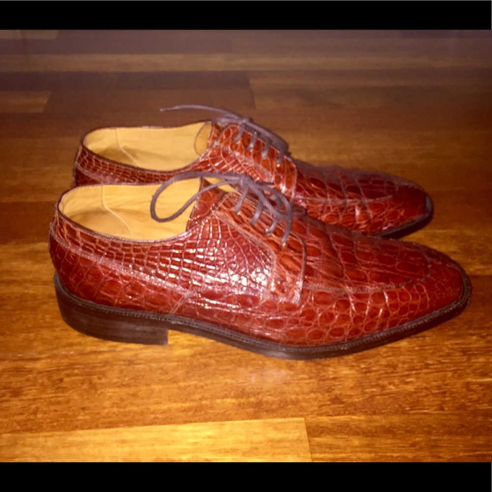 DiStefano Men's Crocodile Leather Shoes